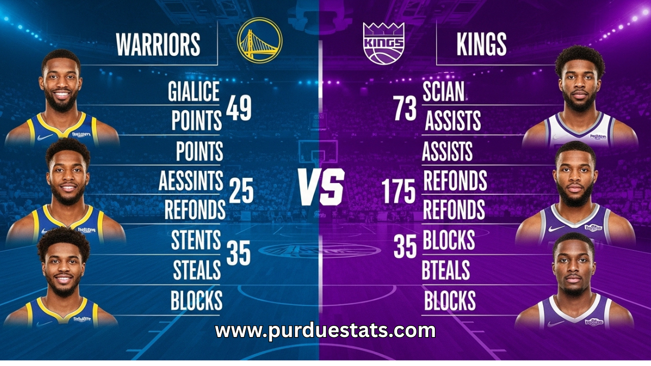 Golden State Warriors VS Sacramento Kings Match Player Stats